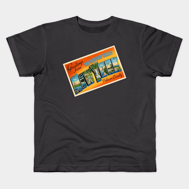 Greetings From Putnam County NY Kids T-Shirt by MatchbookGraphics